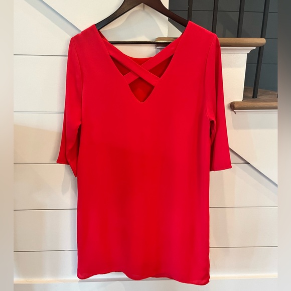 Everly GAMEDAY MINIDRESS Preowned/Like New Red Size L - Picture 2 of 4